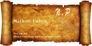 Nyikos Petra névjegykártya